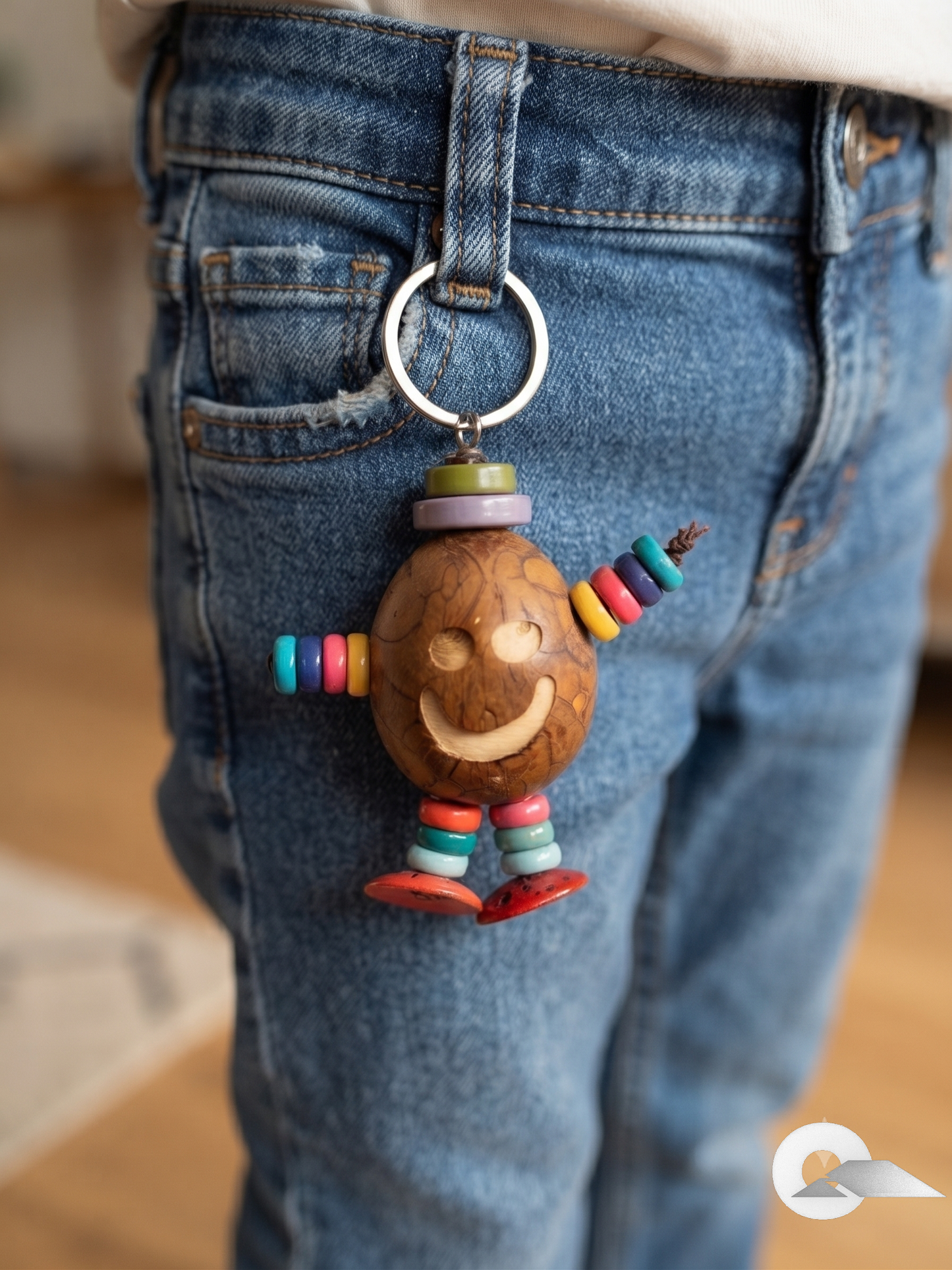 Χειροποίητο Μπρελόκ Smiling Buddy | Φυσικά Υλικά & Τάγκουα